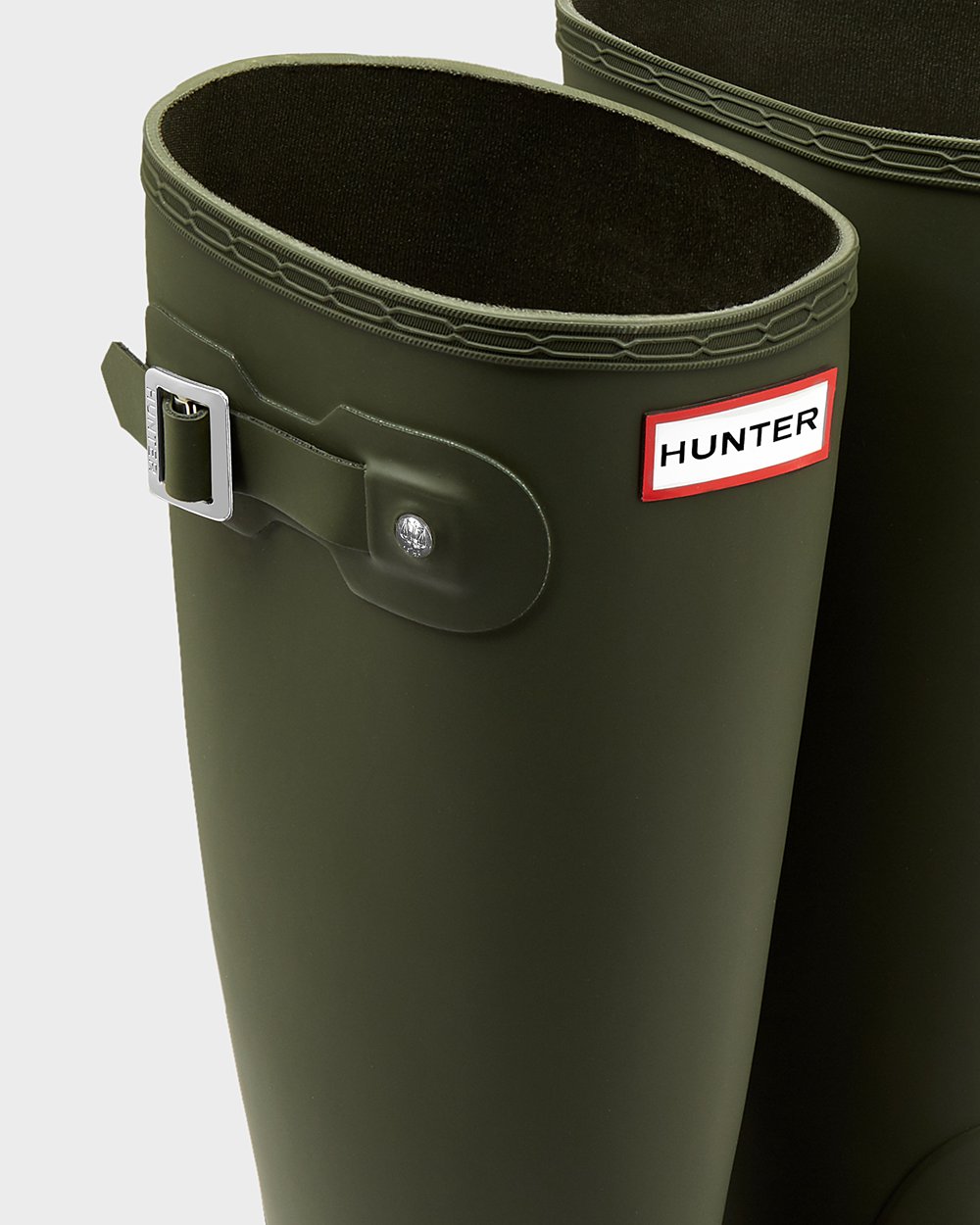 Womens Tall Rain Boots - Hunter Original (85WRJDCHK) - Dark Olive